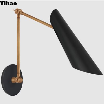 Lâmpada de parede de latão moderna com 2700K luz branca quente e 30000 horas de vida útil para sala de estar